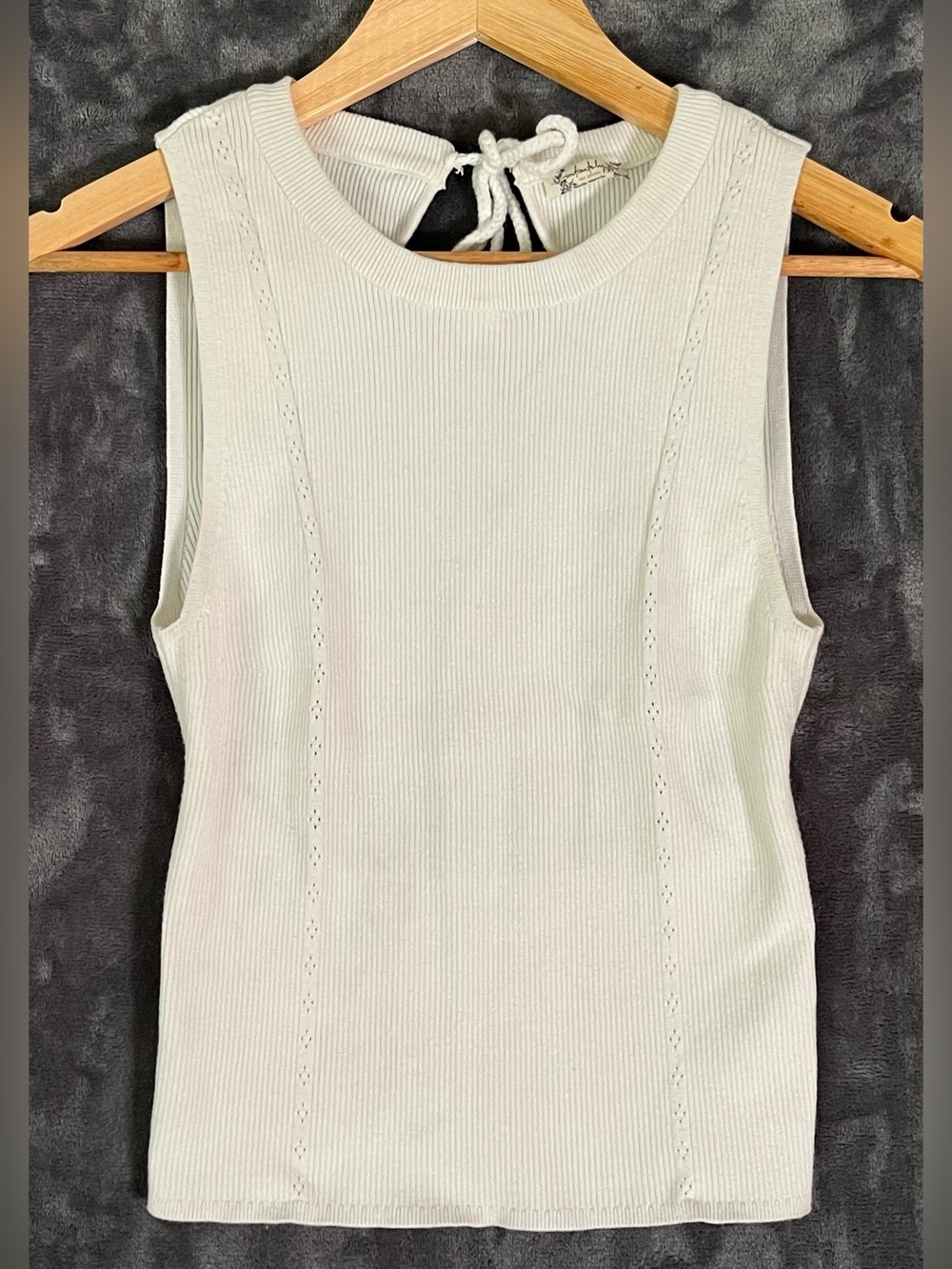intimately Free People L Tofu Ribbed Open Back Top